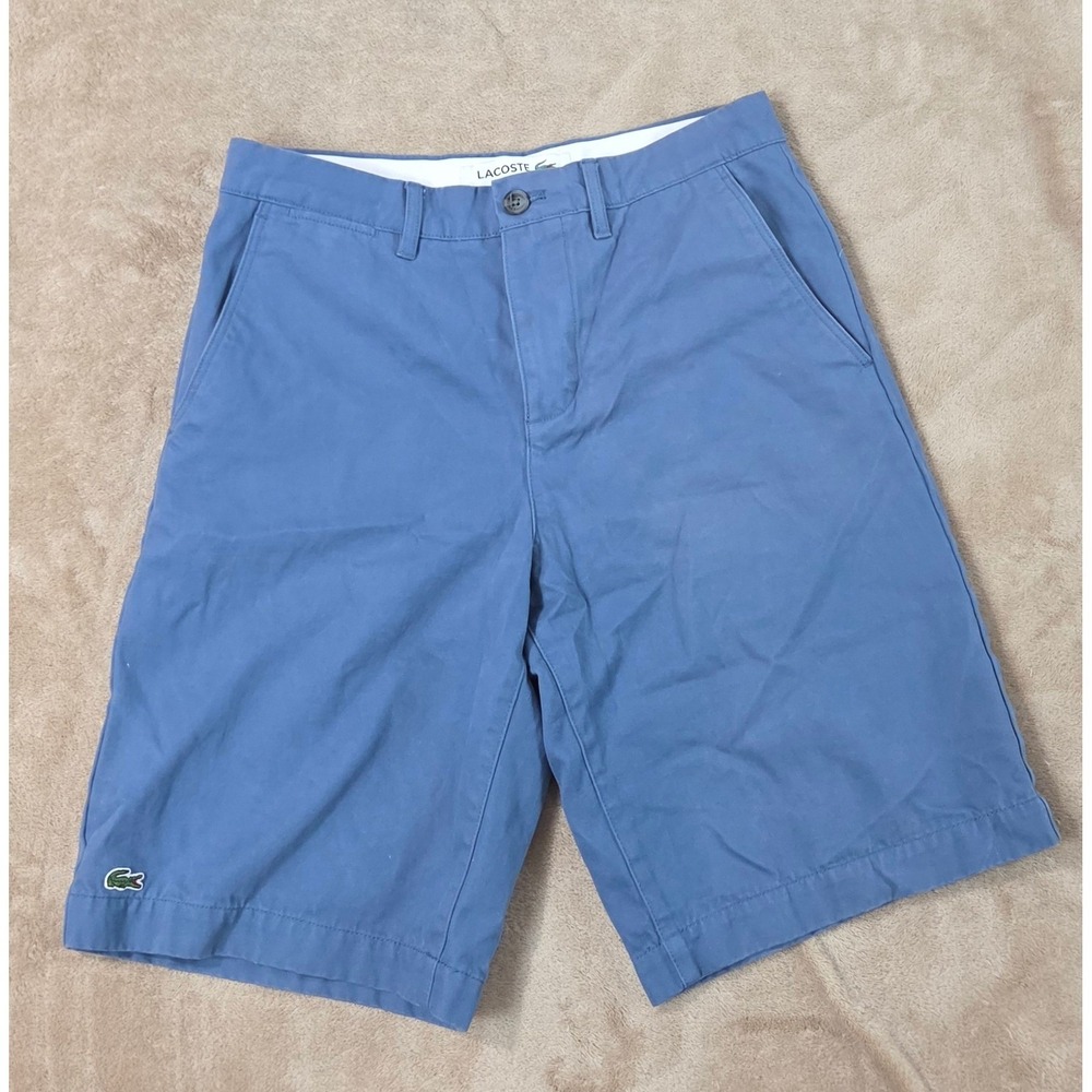Lacoste Regular Fit Bermuda Shorts Mens Blue Cotton FH7421 Size 30